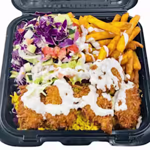 Flaming Bites Halal Grill signature dishes Chicken Over Rice
Mix Over Rice
Zinger Sandwich